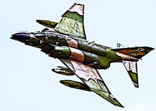 F-4 Phantom II Fighter Jet Drawing