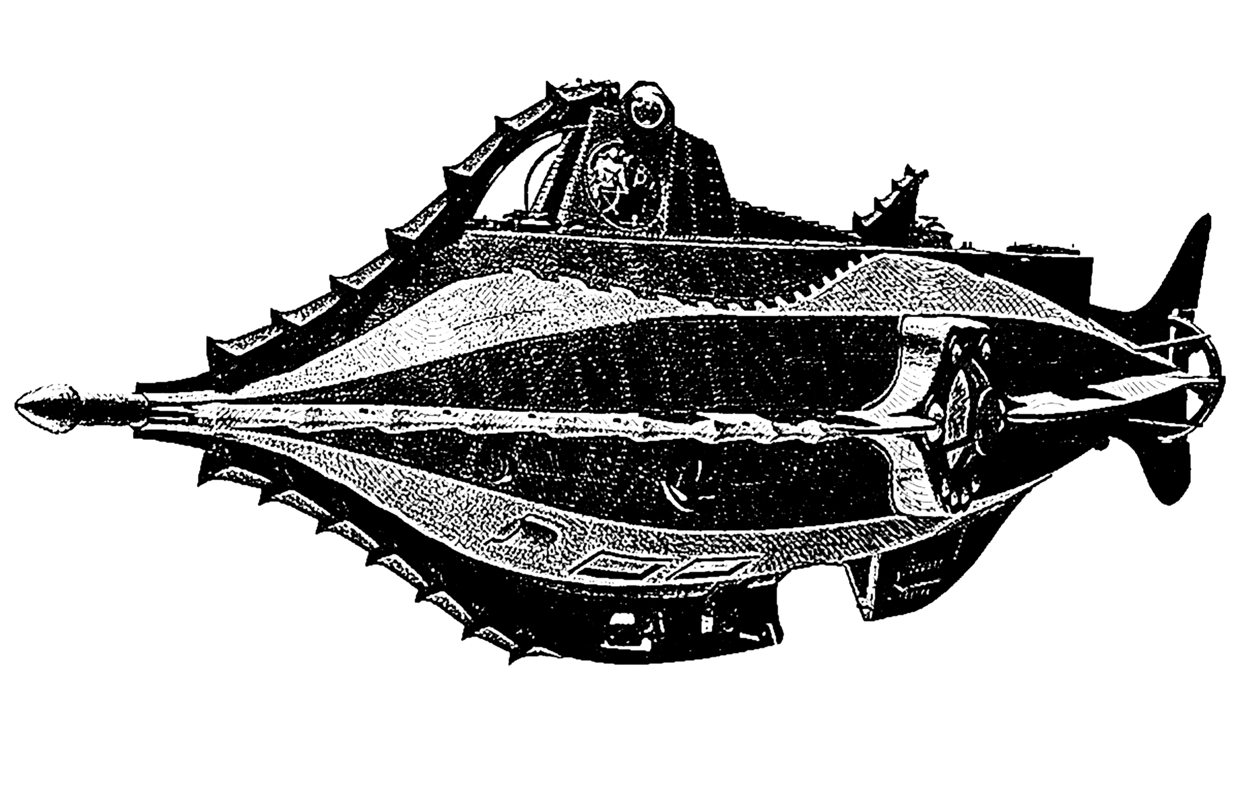 Nautilus Submarine Drawing 2 CHRIS CONWAY ART